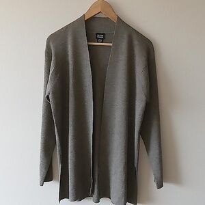 Eileen Fisher 100% Wool Open Front Cardigan Size Small
